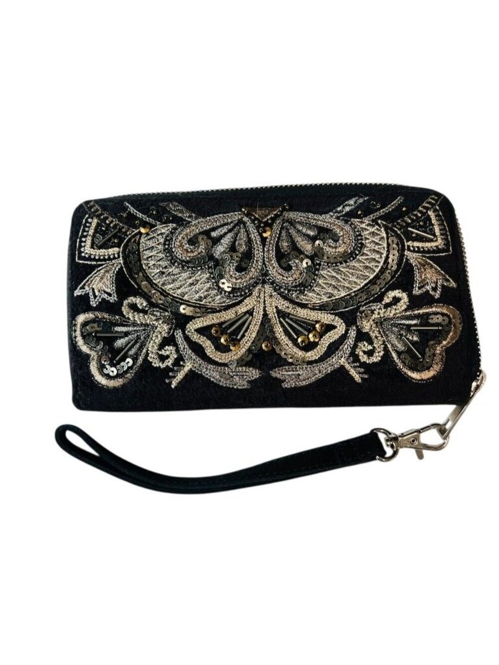Shyanne Women's Velvet Embroidered Wallet, boho, evening, formal, western